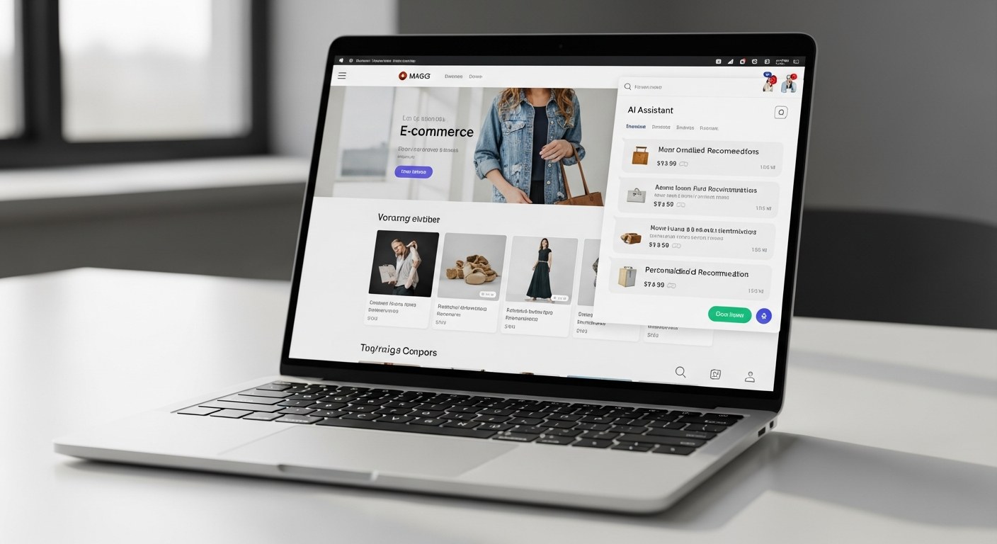 AI shopping assistant interface on a Shopify ecommerce store helping a customer find the right product