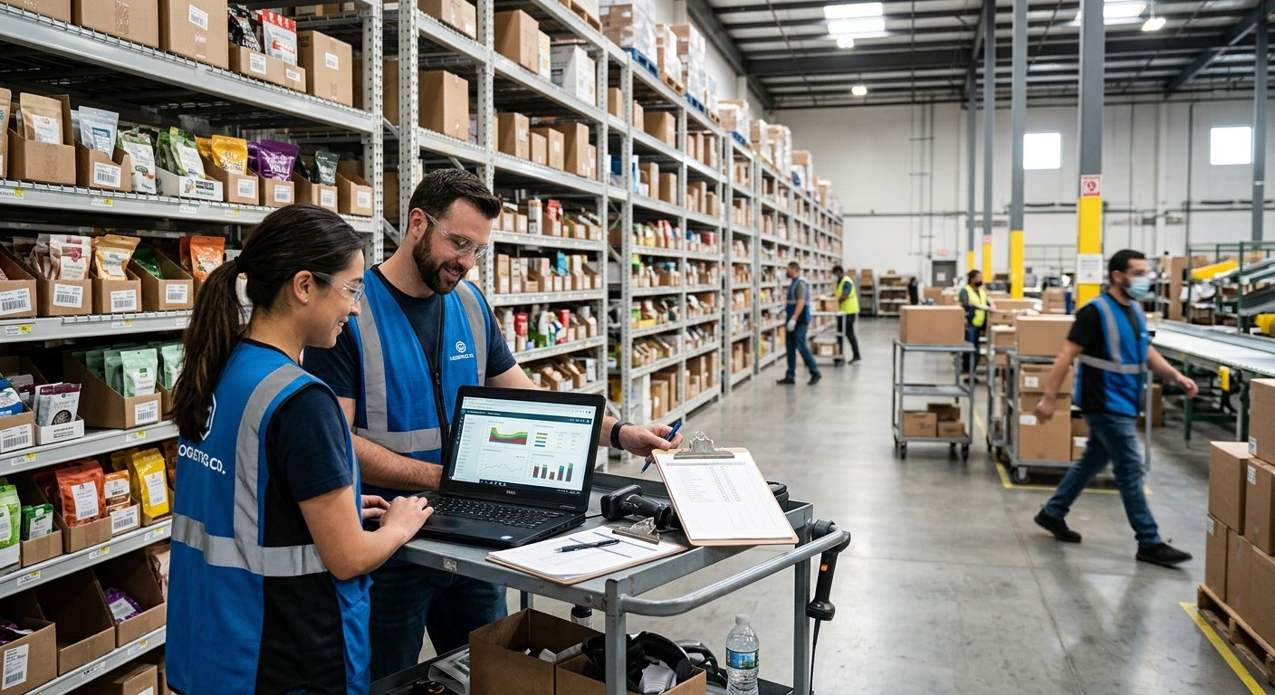 Ecommerce holiday season preparation 2026 — warehouse and logistics team reviewing Q4 inventory checklist
