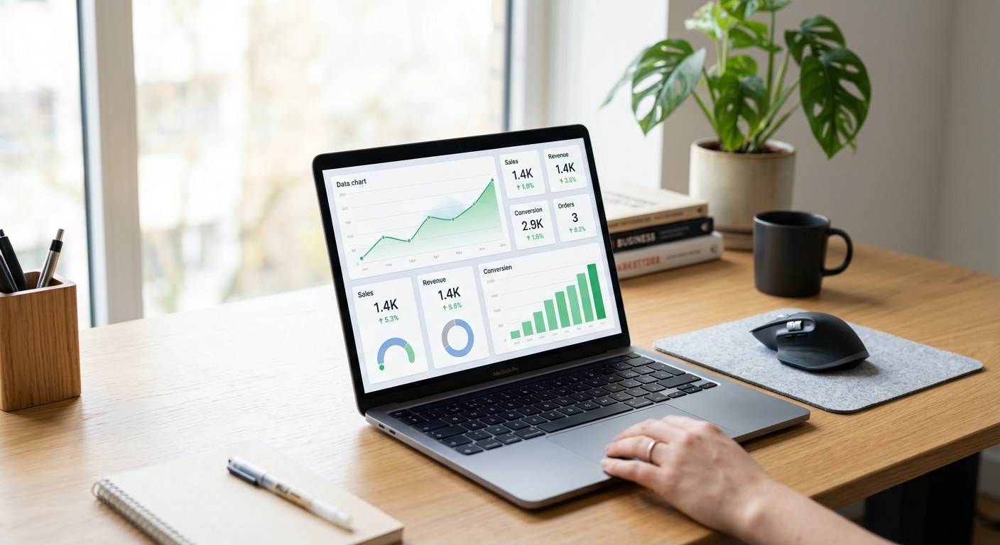 Ecommerce store dashboard showing AI search traffic analytics and conversion metrics