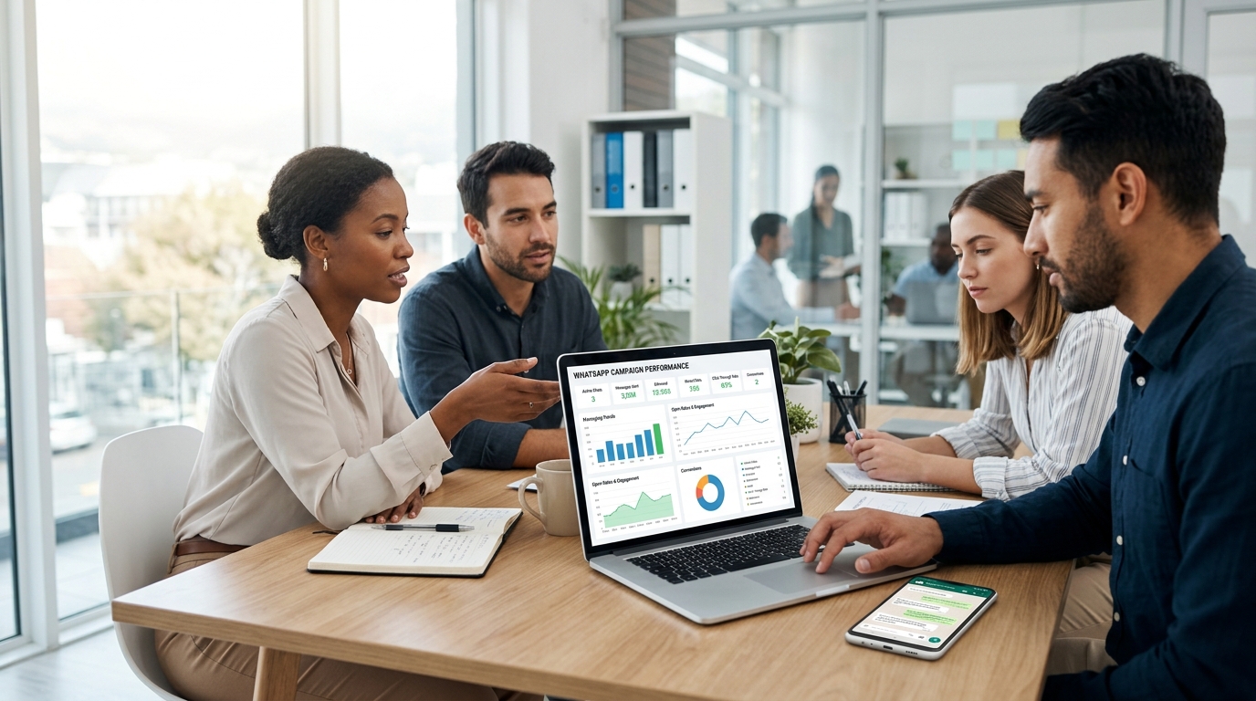Klaviyo WhatsApp marketing dashboard showing ecommerce flow analytics and message performance