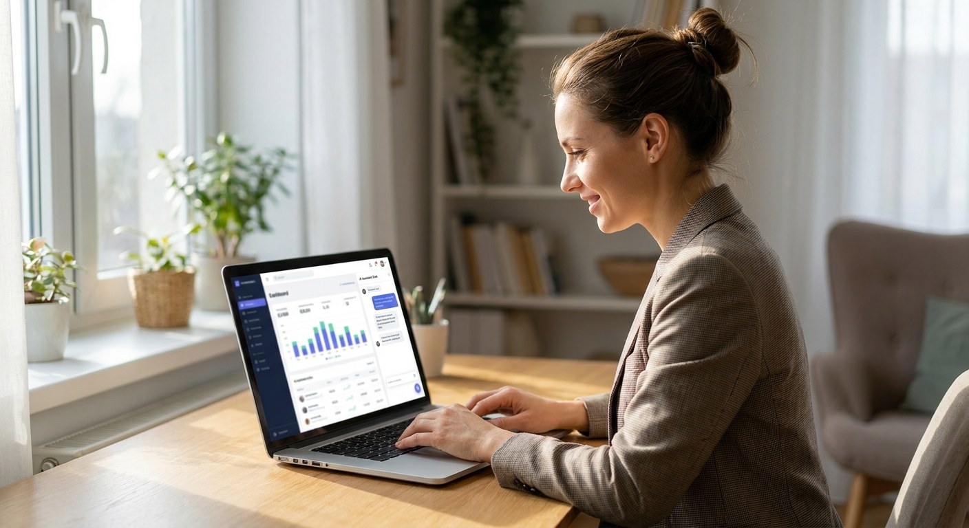 Ecommerce merchant using Shopify admin with Shopify Sidekick AI assistant open in sidebar