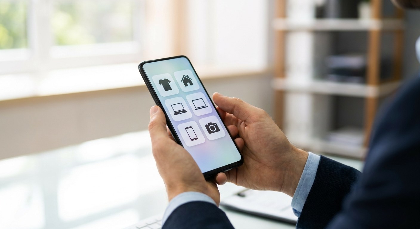 Mobile phone showing ecommerce app onboarding screen with smooth UX flow illustrating ecommerce app onboarding ux best practices
