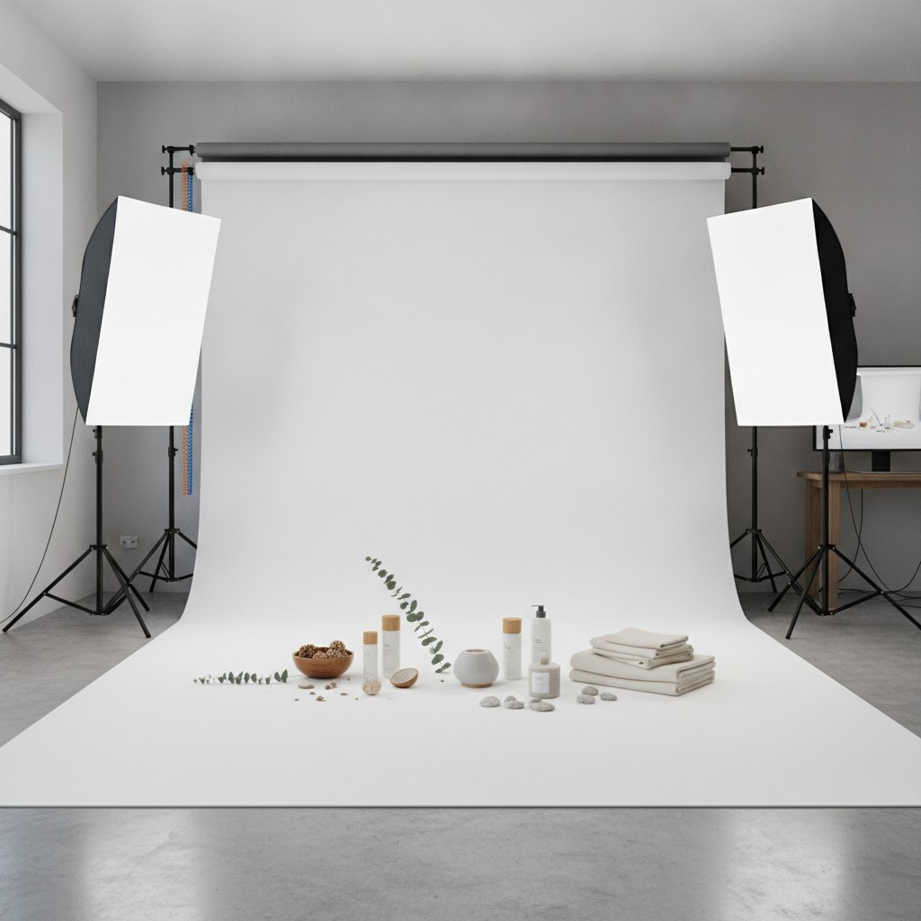 Ecommerce product photography direction setup showing lifestyle and hero shots for conversion optimization