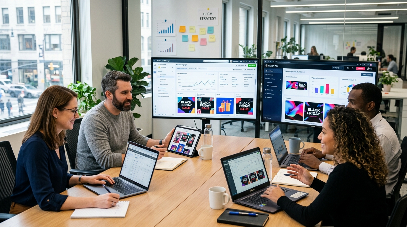 BFCM ad creative strategy across Meta, TikTok, and Google platforms for ecommerce brands in 2026