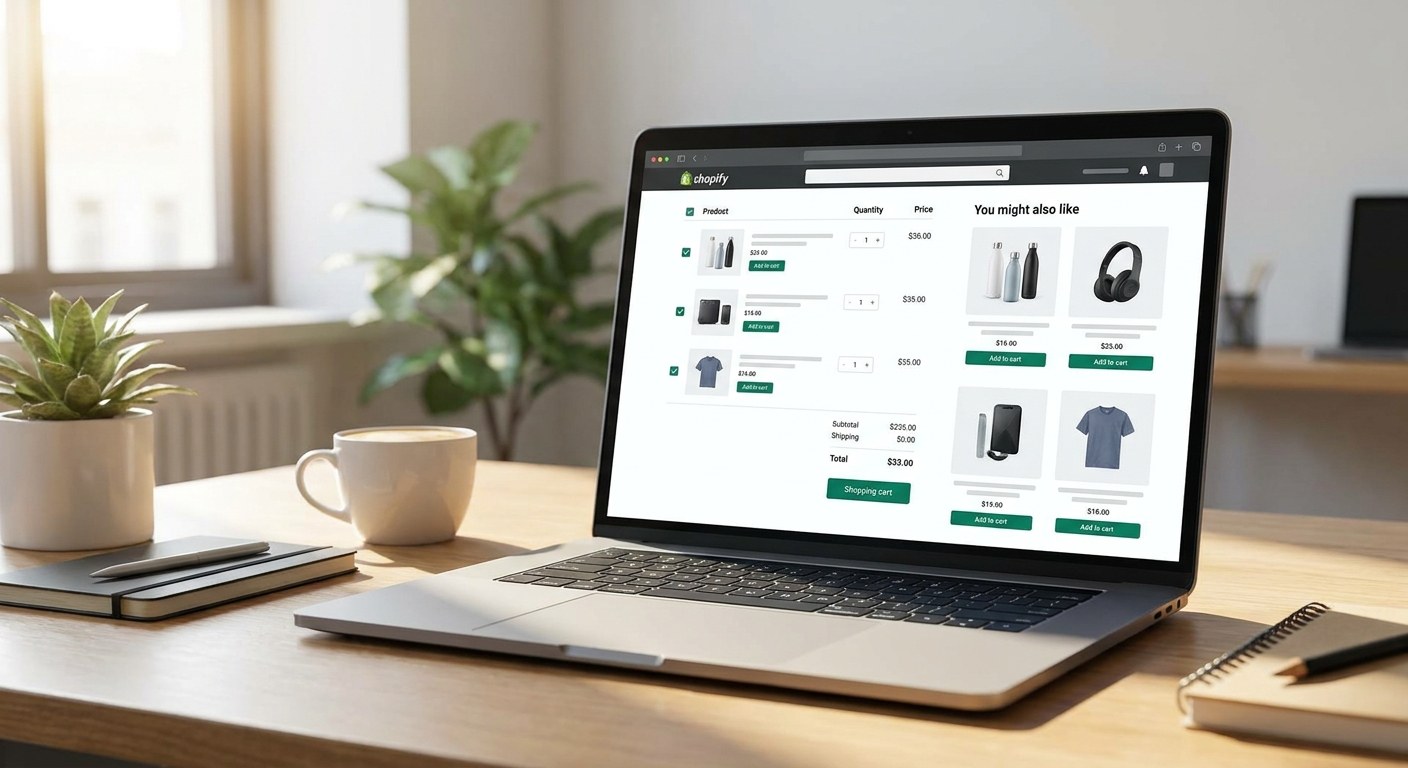 Shopify cross-sell and upsell strategy dashboard showing Q4 AOV growth